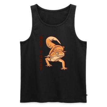 Pas aujourd’hui Gekkota Lézard à crête Gecko Expert - Débardeur bio Premium Homme - noir - Devant - Michal (187cm)