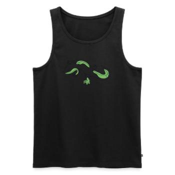 Lineart Gekkota Schopfeidechse Gecko Experte - Männer Premium Bio Tank Top - Schwarz - Vorne - AI Model Male 178 light (178cm)
