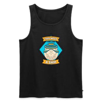 This Week I Don't Give A Ship Cruise Ship Cruise - Men's Premium Organic Tank Top - black - Front - AI Model Male 178 light (178cm)