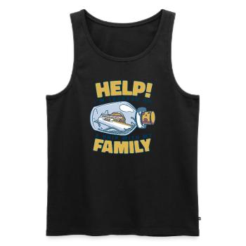 I'm Trapped On A Ship With My Family Cruise - Men's Premium Organic Tank Top - black - Front - AI Model Male 178 light (178cm)