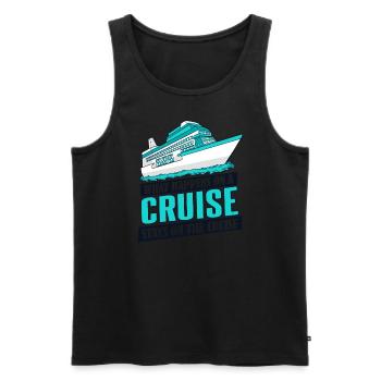 Que se passe-t-il en croisière Séjours en croisière Croisière - Débardeur bio Premium Homme - noir - Devant - Michal (187cm)