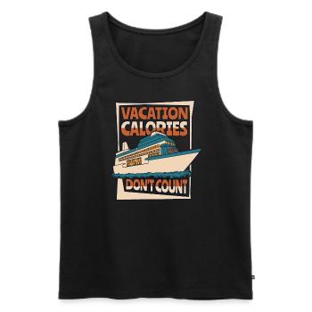 Les calories de vacances ne comptent pas Croisière en bateau de croisière - Débardeur bio Premium Homme - noir - Devant - Michal (187cm)