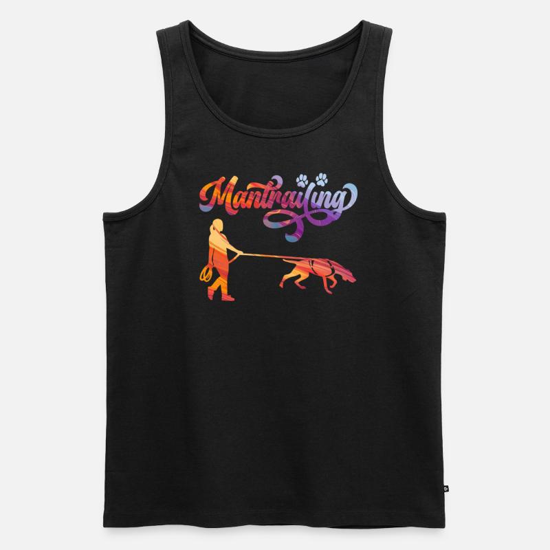Mantrailing RAINBOW - Männer Premium Bio Tank Top - Schwarz