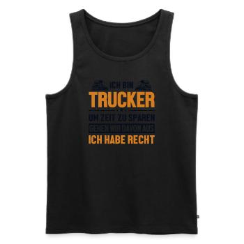 Trucker hat immer Recht Trucker Truckie Legends - Men's Premium Organic Tank Top - black - Front - Michal (187cm)