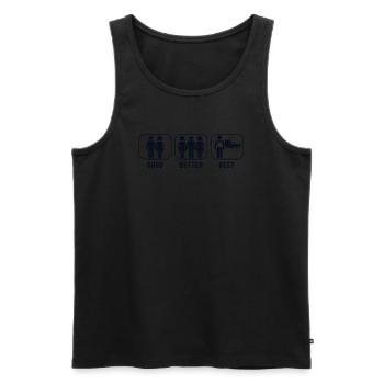 Good Better Best Trucker Trucker Truckie Lover - Men's Premium Organic Tank Top - black - Front - Michal (187cm)