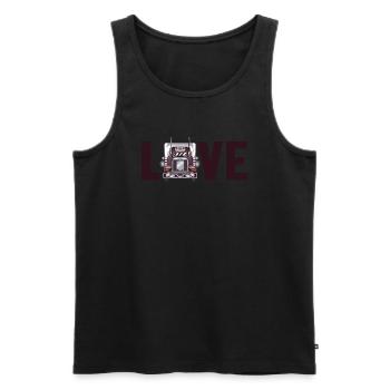 Trucker Love Trucker Truckie Legends Lover Truck - Men's Premium Organic Tank Top - black - Front - Michal (187cm)