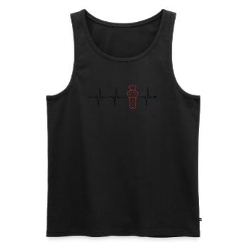 Agent correctionnel Heartbeat Agent correctionnel - Débardeur bio Premium Homme - noir - Devant - Michal (187cm)