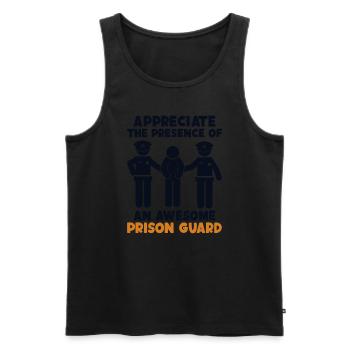 Appreciate Presence Of Awesome Correctional - Men's Premium Organic Tank Top - black - Front - AI Model Male 178 light (178cm)