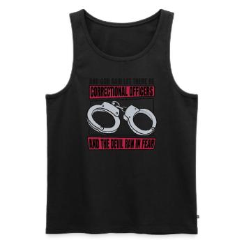 Und der Teufel rannte in Angst und Gefängniswärter - Männer Premium Bio Tank Top - Schwarz - Vorne - Michal (187cm)