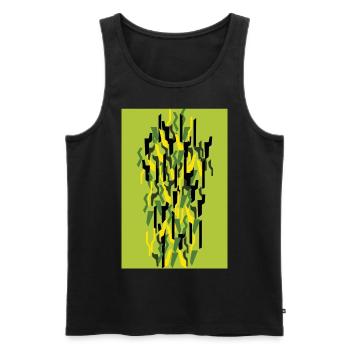 Camouflage Kunst Grüm Gaming - Männer Premium Bio Tank Top - Schwarz - Vorne - AI Model Male 178 light (178cm)