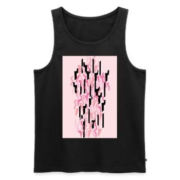 Camouflage Kunst Pink Gaming - Männer Premium Bio Tank Top - Schwarz - Vorne - AI Model Male 178 light (178cm)