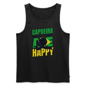 La capoeira me rend heureux Capoeirista Ginga Dance - Débardeur bio Premium Homme - noir - Devant - Michal (187cm)