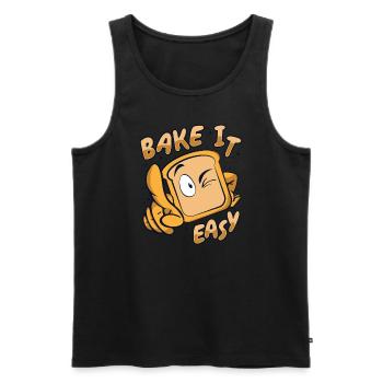 Bake It Easy Machine à pain Pâte à pain Bread Queen - Débardeur bio Premium Homme - noir - Devant - Michal (187cm)
