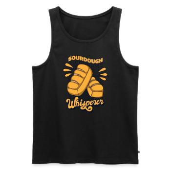 Sourdough Whisperer Bread Dough Bread Maker Bread - Men's Premium Organic Tank Top - black - Front - AI Model Male 178 light (178cm)