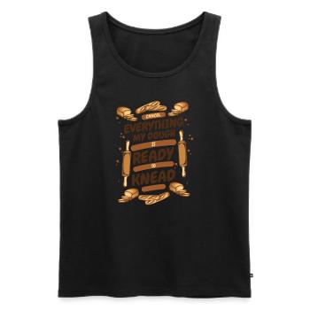 My Dough Is Ready To Knead Bread Dough Lover - Men's Premium Organic Tank Top - black - Front - Michal (187cm)