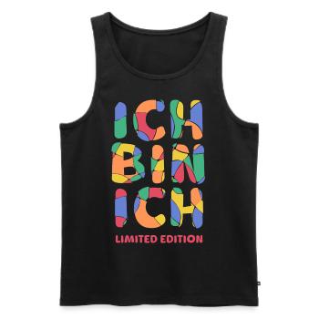 Ich bin ich - Limited Edition Selbstvertrauen Mut - Männer Premium Bio Tank Top - Schwarz - Vorne - AI Model Male 178 light (178cm)