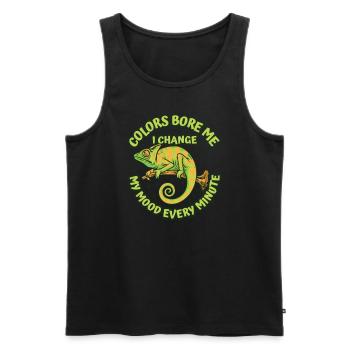 Colors Bore Me Panther Veiled Chamaeleonidae - Men's Premium Organic Tank Top - black - Front - Michal (187cm)