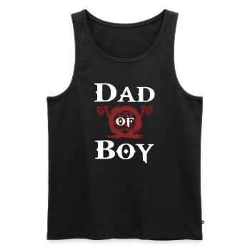 Father of boy Dad of Boy gaming vikinger of war - Men's Premium Organic Tank Top - black - Front - AI Model Male 178 light (178cm)
