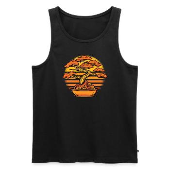 Retro Bonsai Schalen Penjing Indoor Bonsai - Männer Premium Bio Tank Top - Schwarz - Vorne - Michal (187cm)