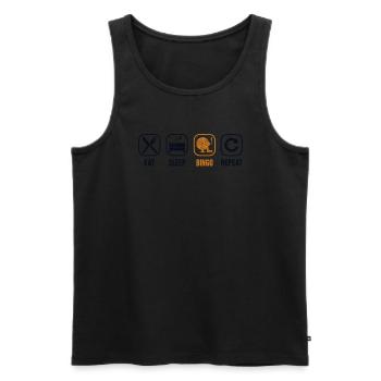 Eat Sleep Bingo Repeat Professional Caller - Men's Premium Organic Tank Top - black - Front - Michal (187cm)