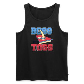 Von den Toss Spielbrettern Sitzsack - Männer Premium Bio Tank Top - Schwarz - Vorne - AI Model Male 178 light (178cm)