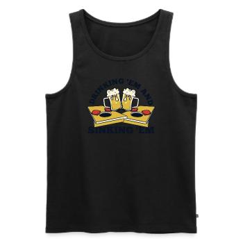 Trink- und Versenkbretter Sitzsack Spiel Cornhole - Männer Premium Bio Tank Top - Schwarz - Vorne - AI Model Male 178 light (178cm)