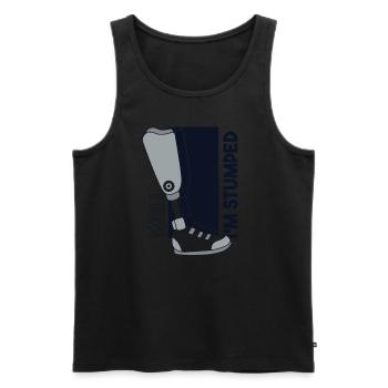Eh bien, je suis perplexe Prothèse pied utilisateur jambe - Débardeur bio Premium Homme - noir - Devant - AI Model Male 178 light (178cm)