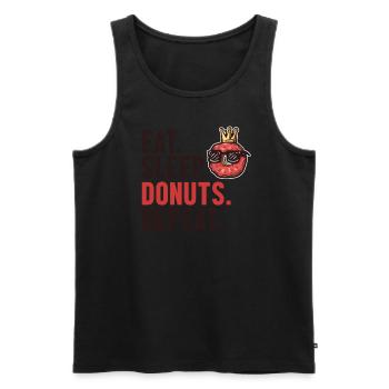 Eat Sleep Donuts Repeat Donuts Maker glasiert - Männer Premium Bio Tank Top - Schwarz - Vorne - Michal (187cm)