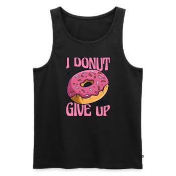 Ich Donut gebe jemals den Donut-glasierten Maker-Liebhaber auf - Männer Premium Bio Tank Top - Schwarz - Vorne - Michal (187cm)