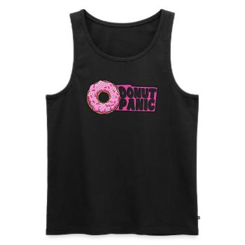 Donut Panic Doughnut Glazed Maker Lover Donut - Débardeur bio Premium Homme - noir - Devant - Michal (187cm)