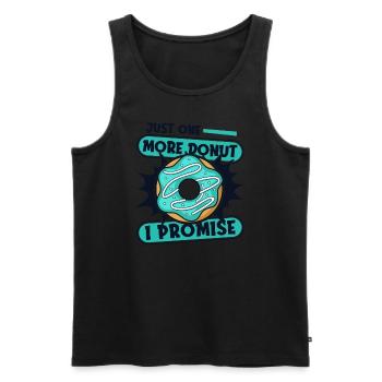Nur noch ein Donut, ich verspreche, Donut, glasiert - Männer Premium Bio Tank Top - Schwarz - Vorne - Michal (187cm)