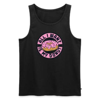 Alles, was ich will, ist mein Donut-Donut-Maker glasiert - Männer Premium Bio Tank Top - Schwarz - Vorne - Michal (187cm)