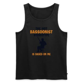 Le stéréotype du bassoniste est basé sur moi Music Player - Débardeur bio Premium Homme - noir - Devant - Michal (187cm)