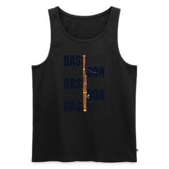Fagottinstrument Aerophone Music Player - Männer Premium Bio Tank Top - Schwarz - Vorne - AI Model Male 178 light (178cm)