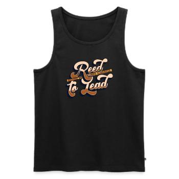 Reed To Lead Aerophone Bassoon Instrument Music - Men's Premium Organic Tank Top - black - Front - Michal (187cm)