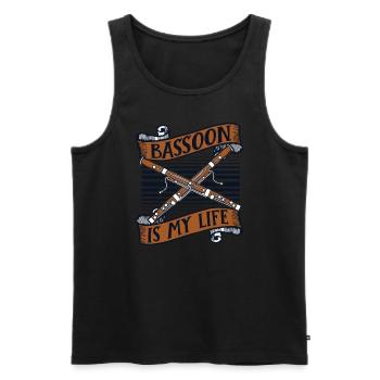 Bassoon Is My Life Aerophone Bassoon Instrument - Men's Premium Organic Tank Top - black - Front - Michal (187cm)