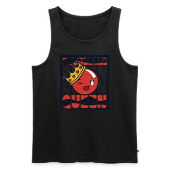 Dodgeball Queen Team Game Prisonball Player - Men's Premium Organic Tank Top - black - Front - Michal (187cm)
