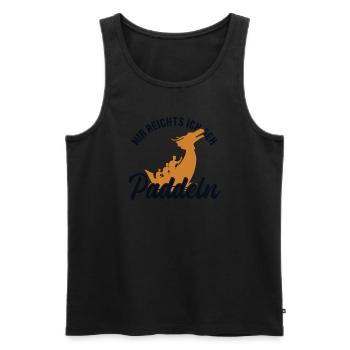 Mir reichts ich geh Paddeln Tambour Équipe Paddler - Débardeur bio Premium Homme - noir - Devant - Michal (187cm)