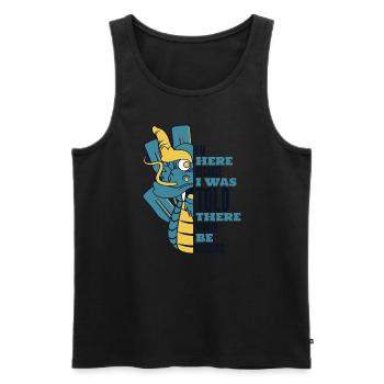 Was Told There Would Be Dragons Paddler Drummer - Men's Premium Organic Tank Top - black - Front - Michal (187cm)