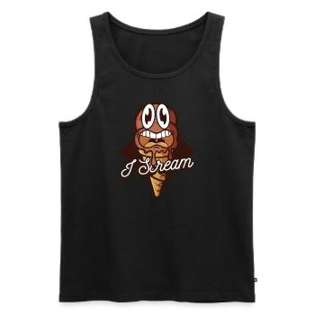 I Scream Gelato Maker Frozen Dessert Lover Eis - Männer Premium Bio Tank Top - Schwarz - Vorne - Michal (187cm)