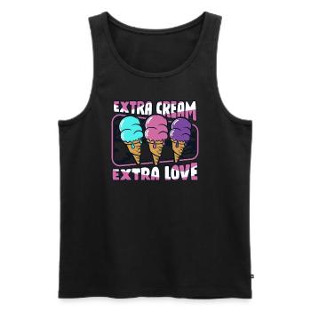 Extra Cream Extra Love Maker Gelato Frozen - Débardeur bio Premium Homme - noir - Devant - Michal (187cm)