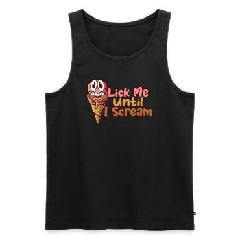 Lèche-moi jusqu’à ce que je crie Maker Gelato Frozen - Débardeur bio Premium Homme - noir - Devant - AI Model Male 178 light (178cm)