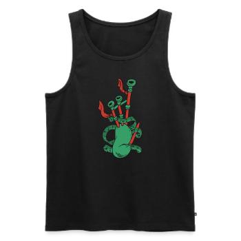 Blasrohr Great Highland Dudelsack Unterricht Spieler - Männer Premium Bio Tank Top - Schwarz - Vorne - AI Model Male 178 light (178cm)