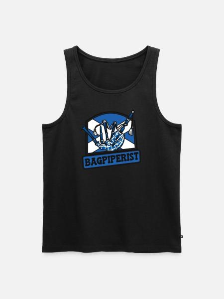 Bagpiperist Bagpipe Lessons Blowpipe Great - Men's Premium Organic Tank Top - black
