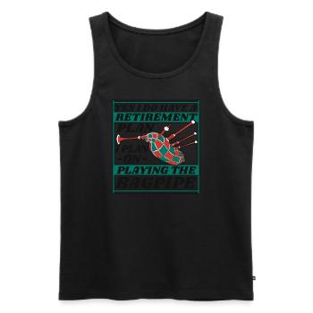 Ich habe einen Altersvorsorgeplan Blasrohr Großartig - Männer Premium Bio Tank Top - Schwarz - Vorne - Michal (187cm)