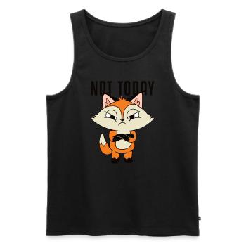 Not Today Canidae Caninae Red Fox Fox Lover Fox - Men's Premium Organic Tank Top - black - Front - Michal (187cm)