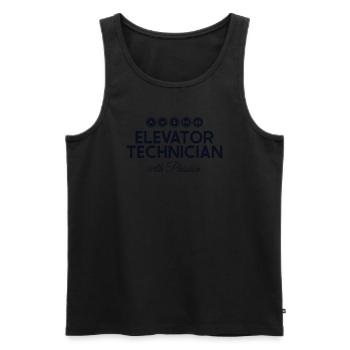 Elevator Technician With Passion Repair Elevator - Men's Premium Organic Tank Top - black - Front - Michal (187cm)