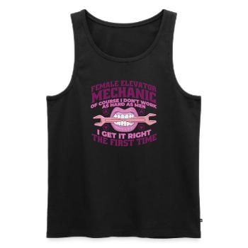 Ich mache es beim ersten Mal richtig Inspektor Aufzug - Männer Premium Bio Tank Top - Schwarz - Vorne - Michal (187cm)
