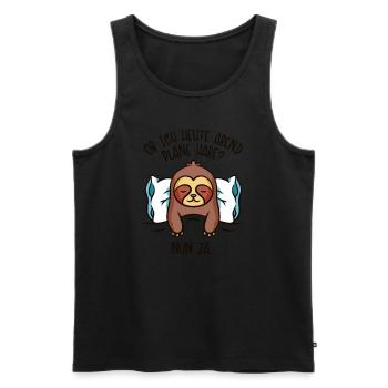 Ich Habe Heute Abend Pläne Folivora - Männer Premium Bio Tank Top - Schwarz - Vorne - Michal (187cm)