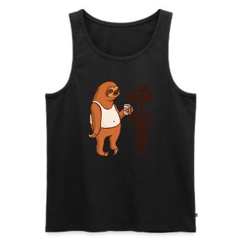 Einen Knall haben, kannst du es nicht sehen Pilosa Folivora - Männer Premium Bio Tank Top - Schwarz - Vorne - Michal (187cm)